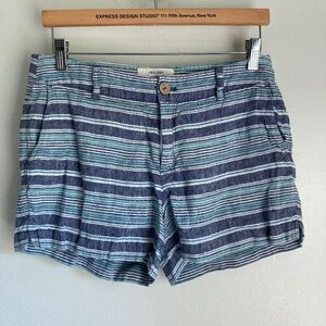 British Khaki 100% linen shorts